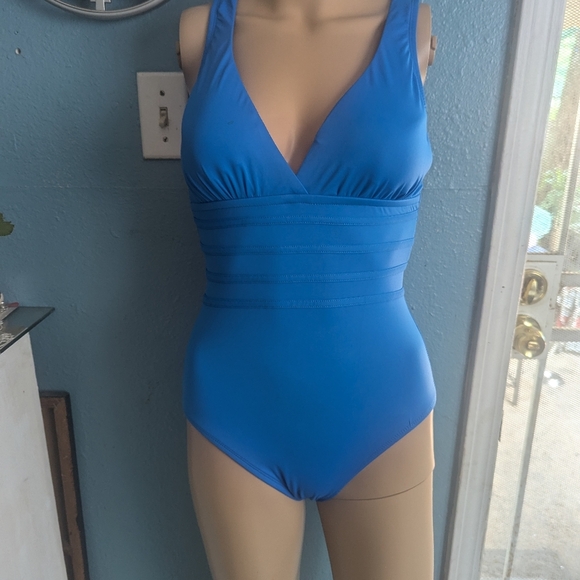 La Blanca Blue One-Piece Swimsuit - Picture 2 of 6